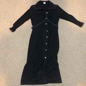 Black midi dress
